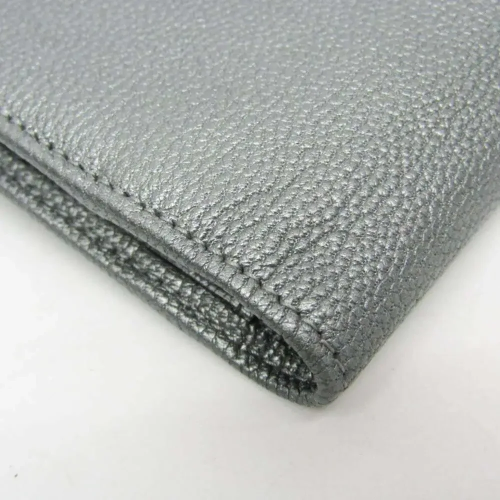 CHANEL Silver Leather Wallet